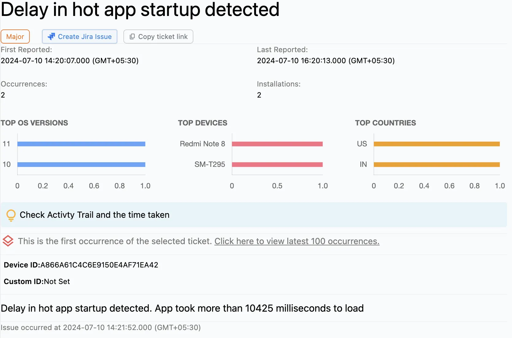 Hot Start Delay in Android