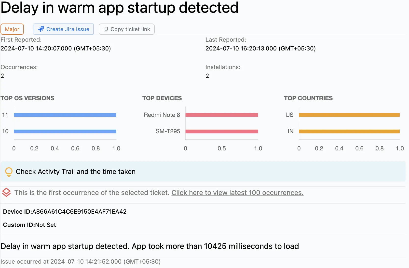 Warm Start Delay in Android